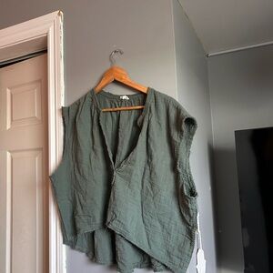 Aerie Sage Green Sleeveless Blouse